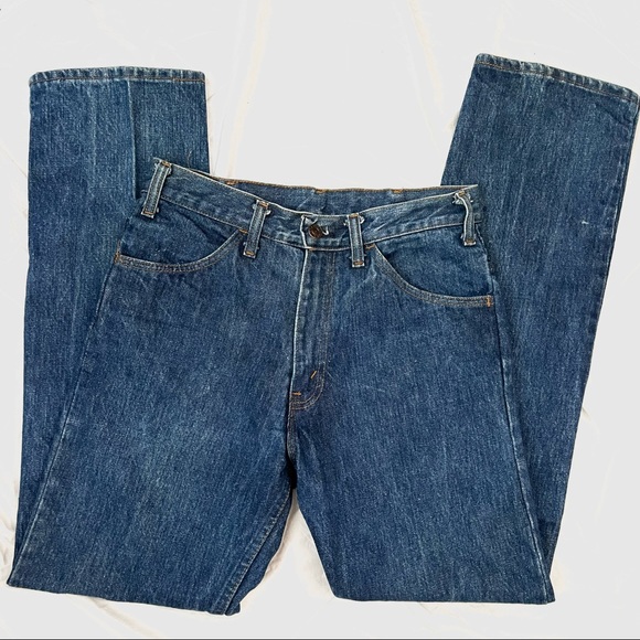 VTG 70’s Plain Pockets High Rise straight fit jeans - Picture 8 of 14